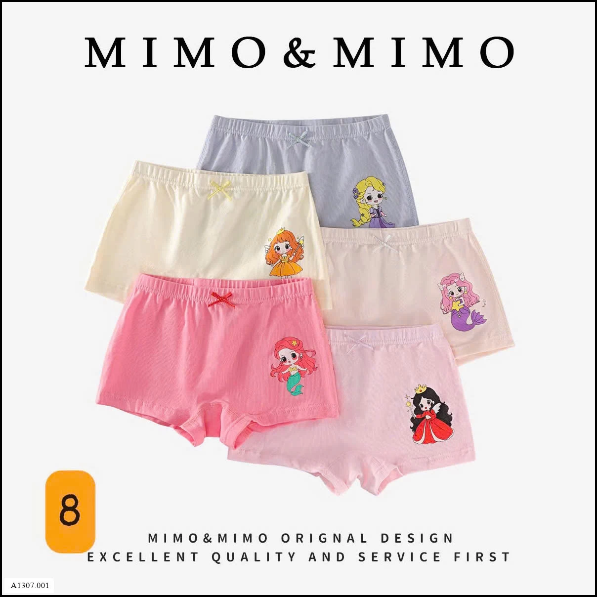 QUẦN CHIP ĐÙI MIMO - BÉ GÁI  Sỉ giá 120k/set