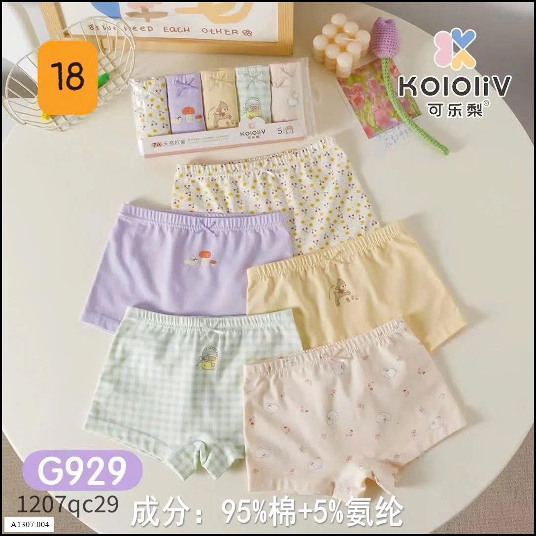 Quần chíp đùi bé gái Sỉ giá 135k/set