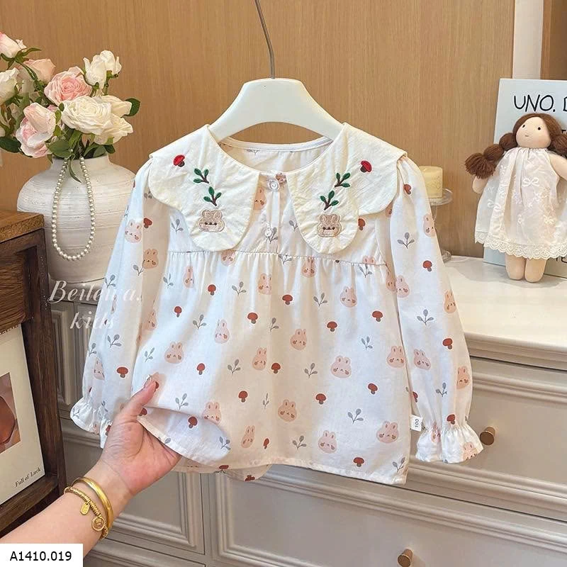 Áo babydoll cổ sen thỏ bg    Giá sỉ 85k