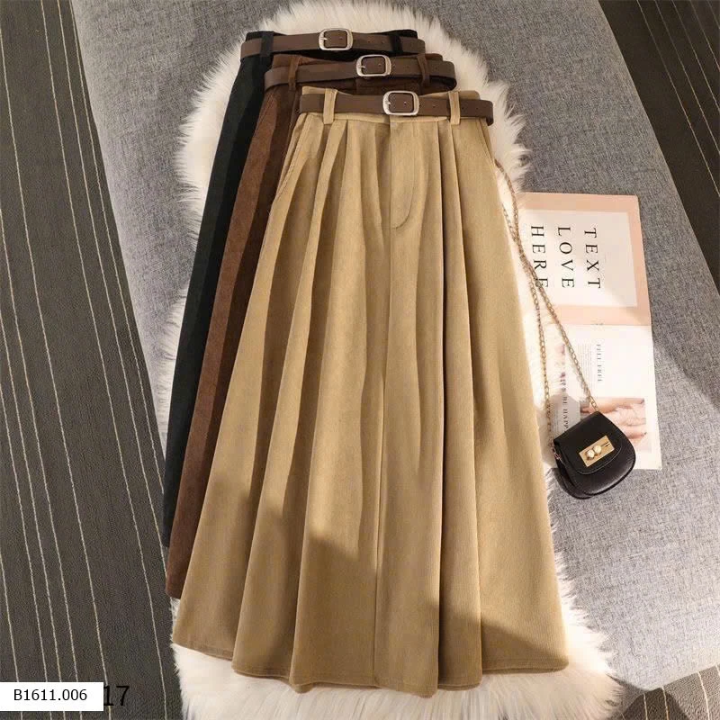 CHÂN VÁY NHUNG XOÈ Giá sỉ 215k