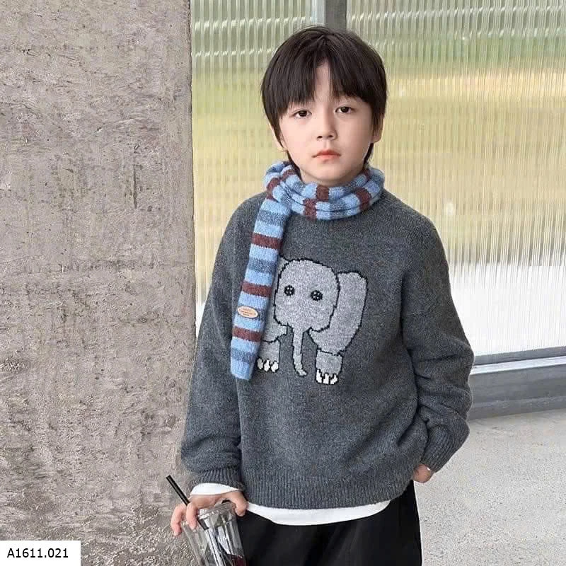 ÁO LEN AMBB HỌA TIẾT CON VOI Giá sỉ SZ 90-150 : 150k -SZ 160 : 170k