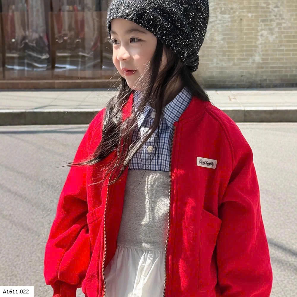 ÁO KHOÁC KHÓA KÉO CHO BÉ GÁI   Giá sỉ 225k