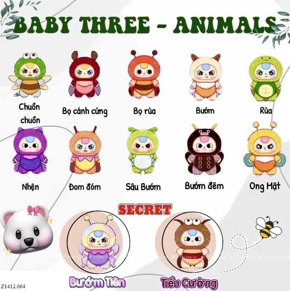 BABY THREE ANIMAL  Sỉ 249k/  1 hộp