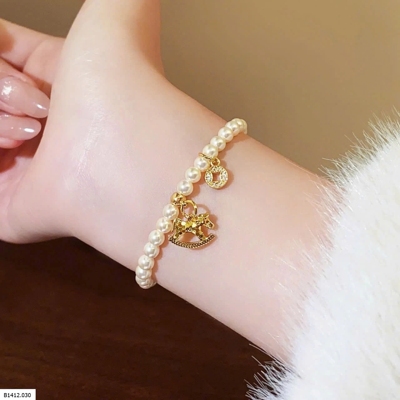 VÒNG TAY NGỌC TRAI GOLICC Giá sỉ 130k