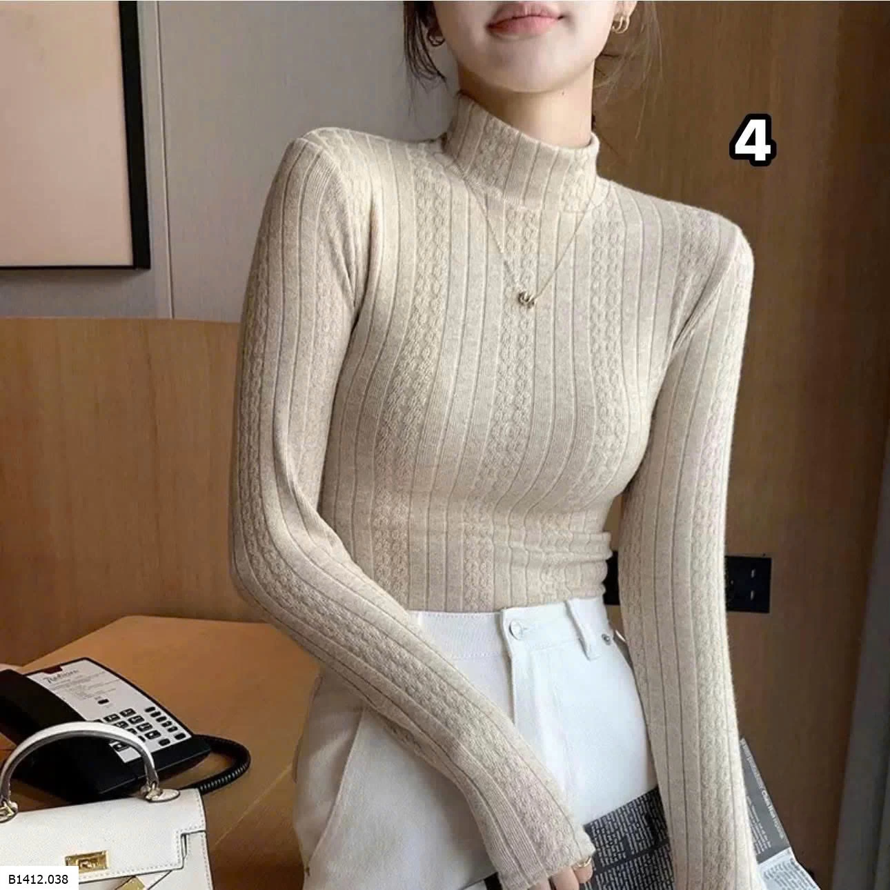 ÁO LEN GÂN CỔ LỌ  Giá sỉ 130k