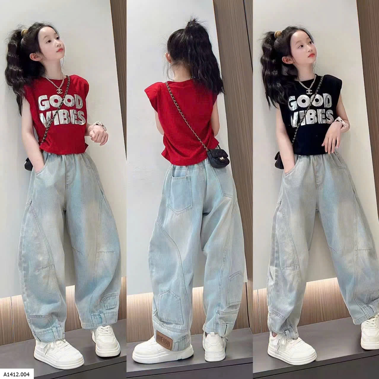 ÁO TANKTOP RÚT EO & BAGGY JEANS  Giá sỉ áo 130k quần 215k