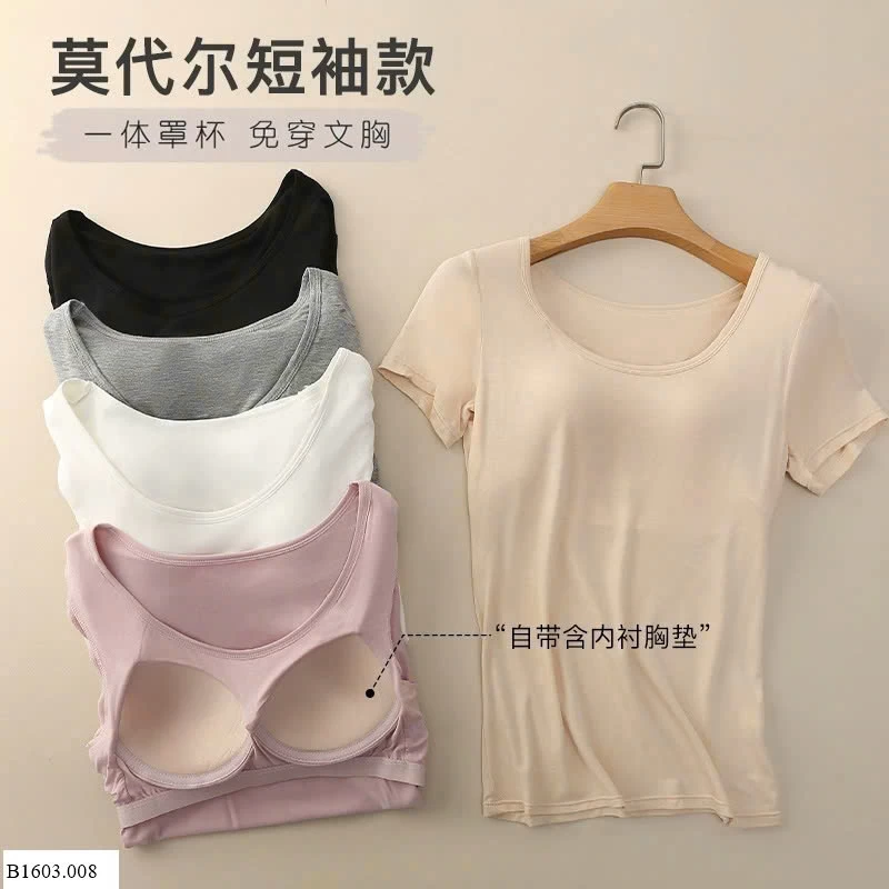 ÁO CỘC TAY NỮ KÈM BRA    Sỉ 99k