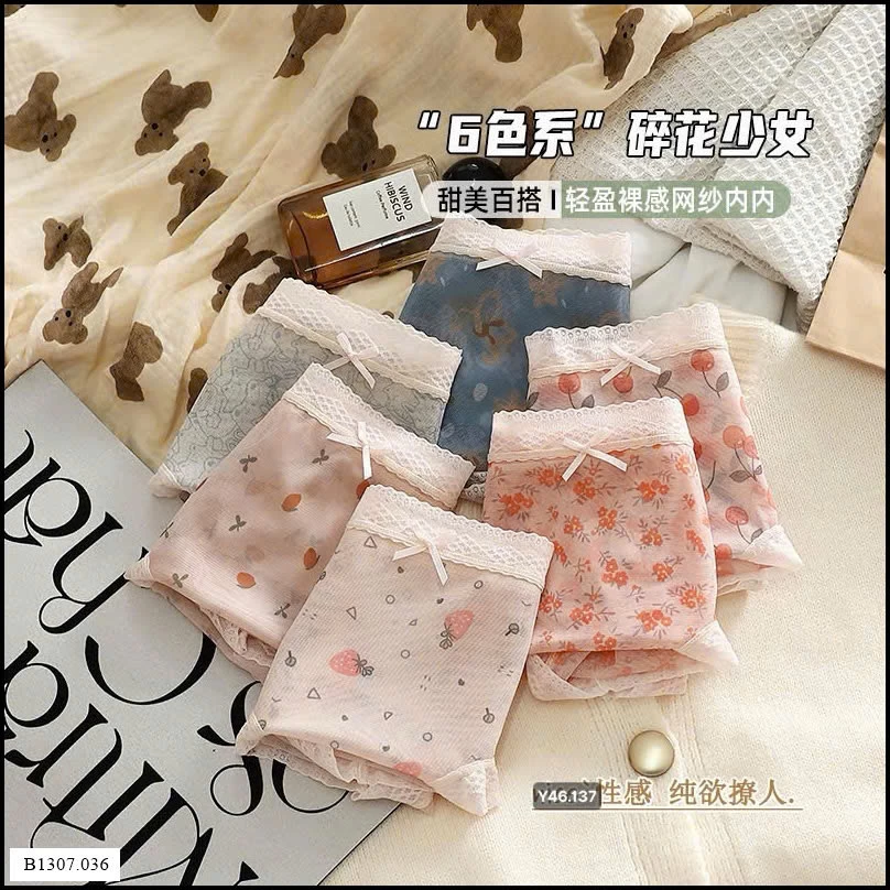 Quần lót siêu dễ thương Sỉ giá 130k/1 set 3 chiếc mix màu