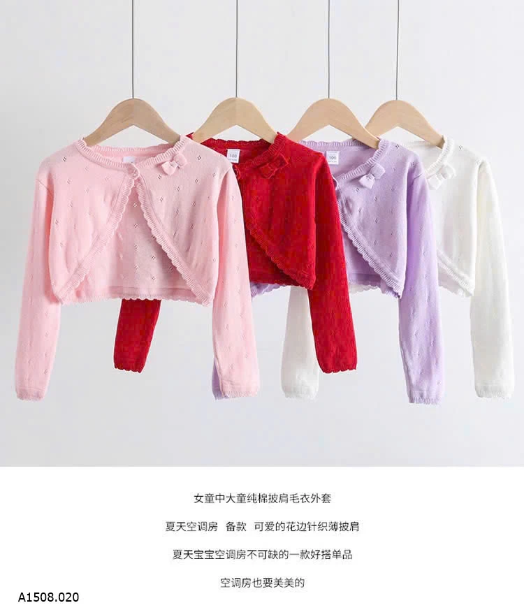 ÁO CARDIGAN LỬNG CHO BÉ GÁI Giá sỉ 105k 