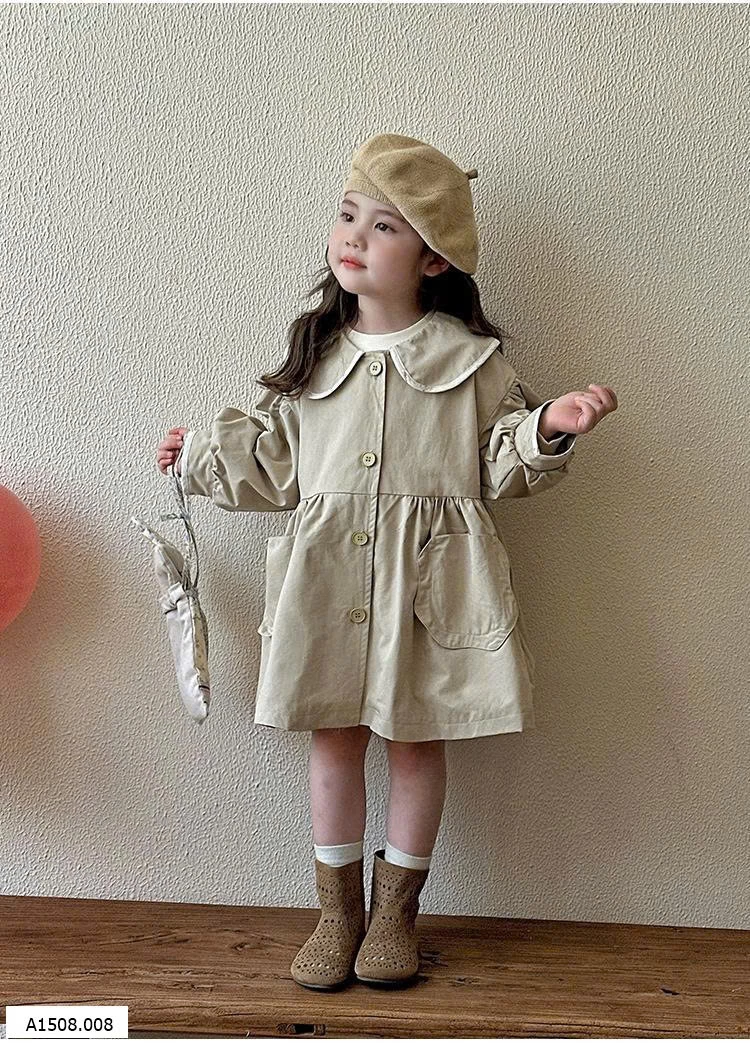 ÁO KHOÁC DÁNG DÀI CHO BÉ GÁI Giá sỉ 206k 