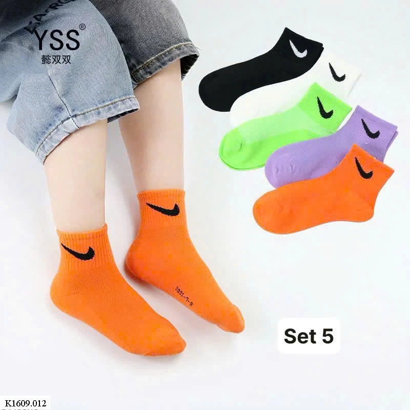 SET 5Đ TẤT LƯỚI COTTON BÉ Sỉ 54k/ 1 sét 5 đôi