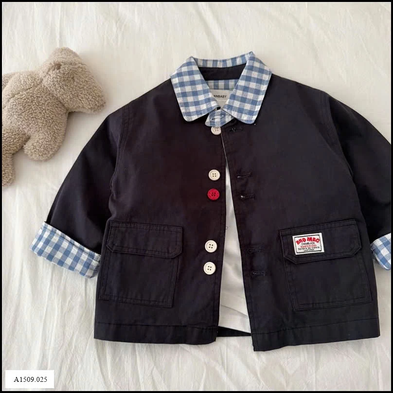ÁO KHOÁC PHỐI KẺ MIMIYAN BT   Giá sỉ 188k