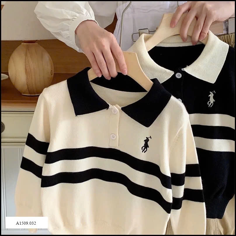 ÁO LEN Polo cho bé Trai/Gái   Giá sỉ 105k