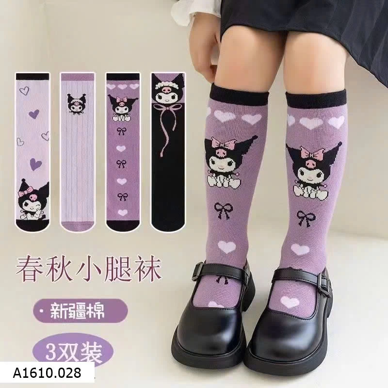 SET 4 ĐÔI TẤT DÀI KUROMI SIÊU XINH  Giá sỉ 45k