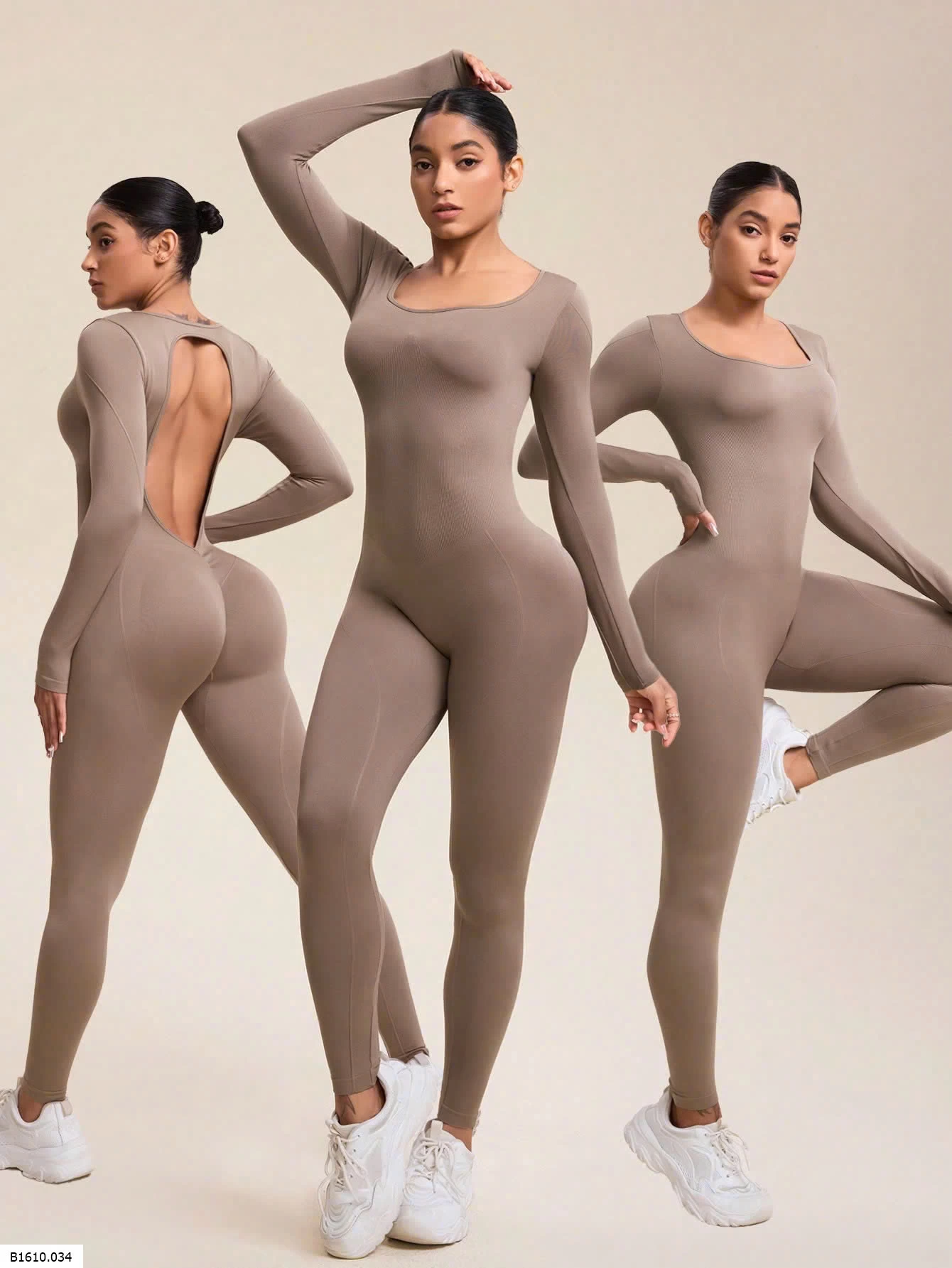 BỘ TẬP YOGA DÀI TAY KHOÉT LƯNG NỮ    Giá sỉ 189k