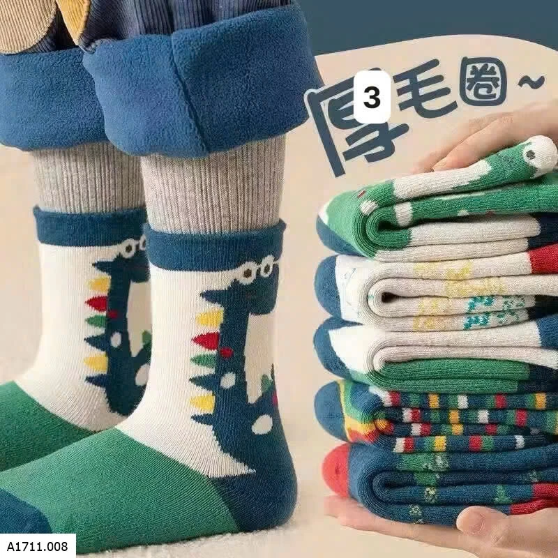 SET 5Đ TẤT CỔ DÀY ĐẠI HÀN CHO BÉ   Giá sỉ 50k/s 5 đôi 