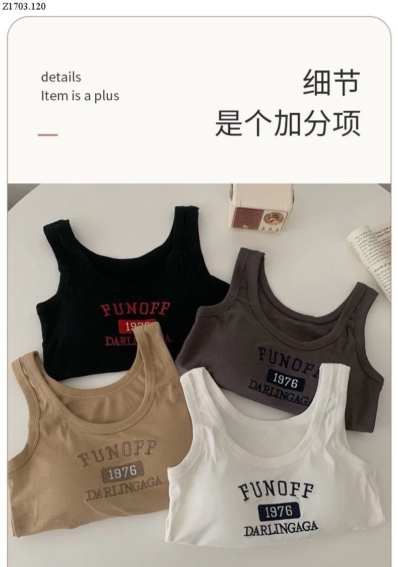 ÁO CROP KÈM BRA Sỉ 50k/c