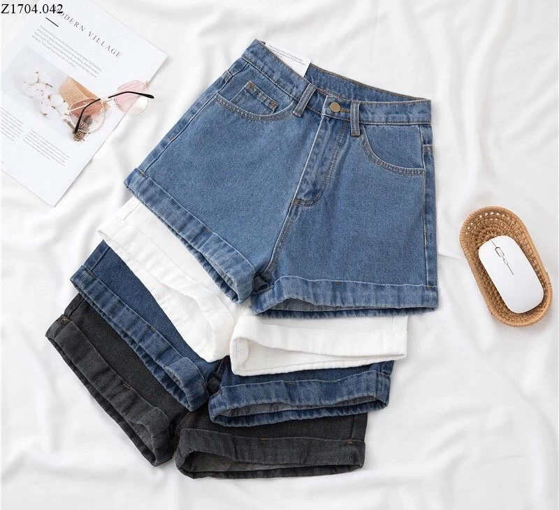 QUẦN SHORT JEAN NỮ GẬP GẤU Si 95