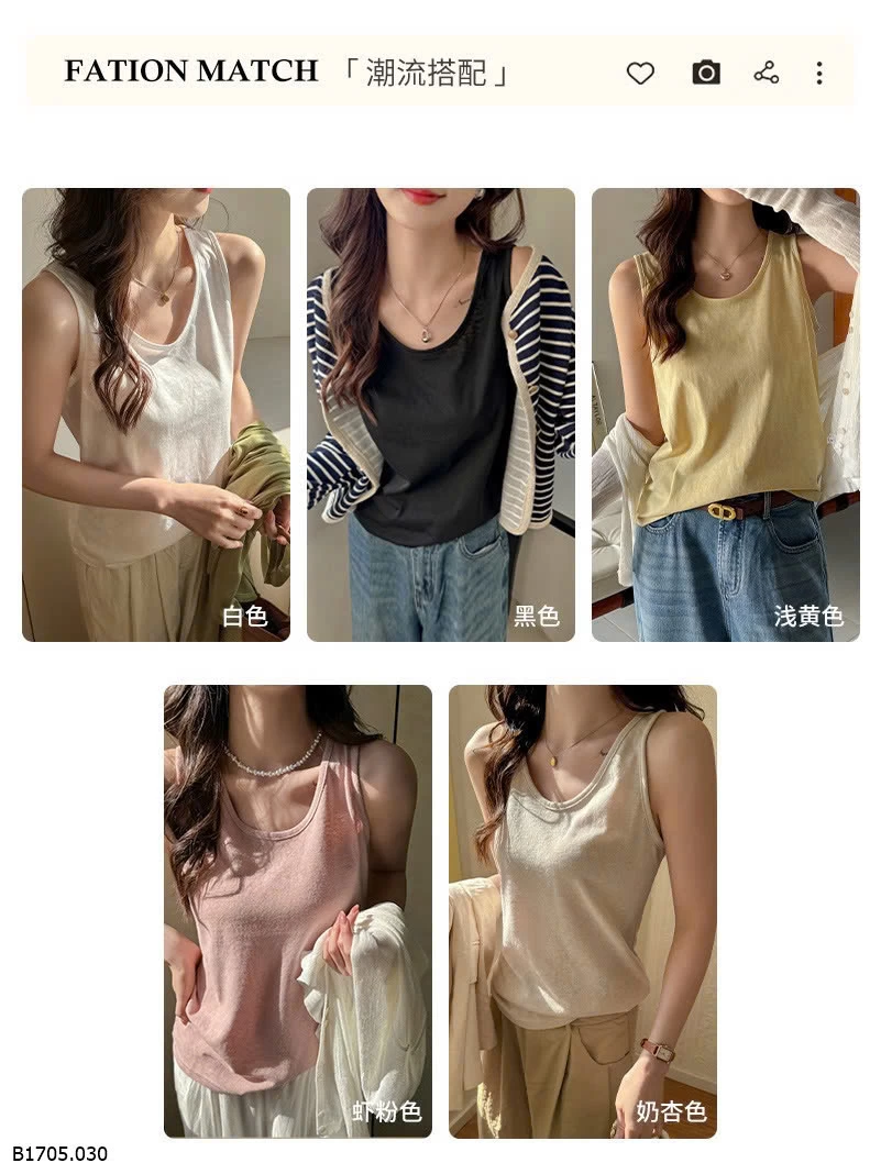 ÁO SÁT NÁCH COTTON KHÔ Sỉ 66k