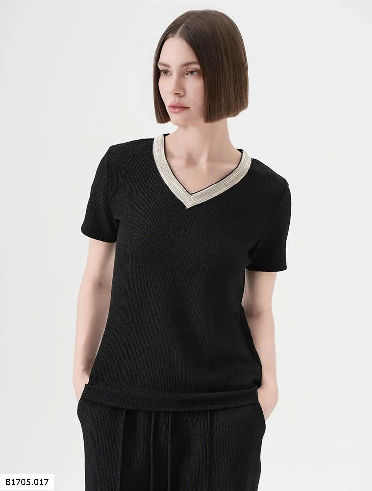 ÁO CỔ V CANVAUS Sỉ 145k