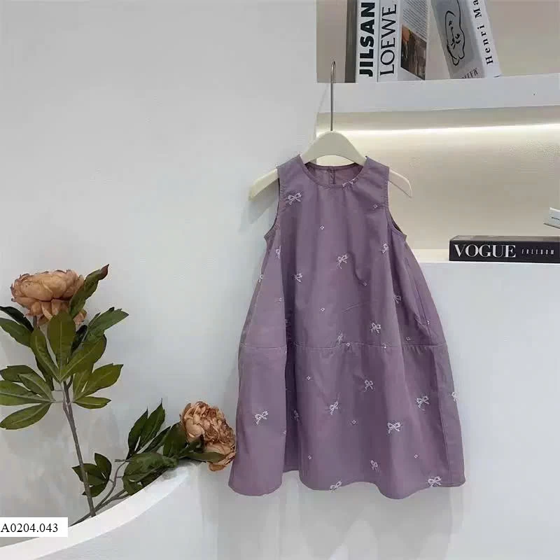 VÁY SÁT NÁCH THÊU NƠ CHO BÉ GÁI SZ ĐẠI Sỉ 130