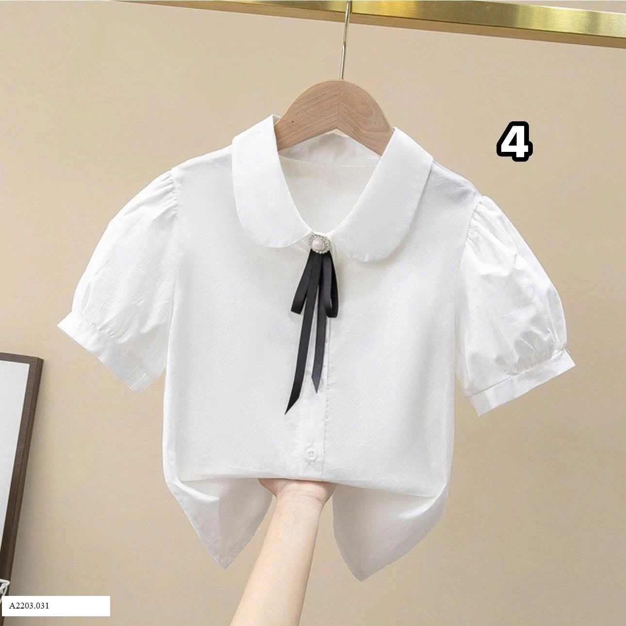 ÁO SƠ MI CỘC TAY BÉ GÁI Sỉ 100