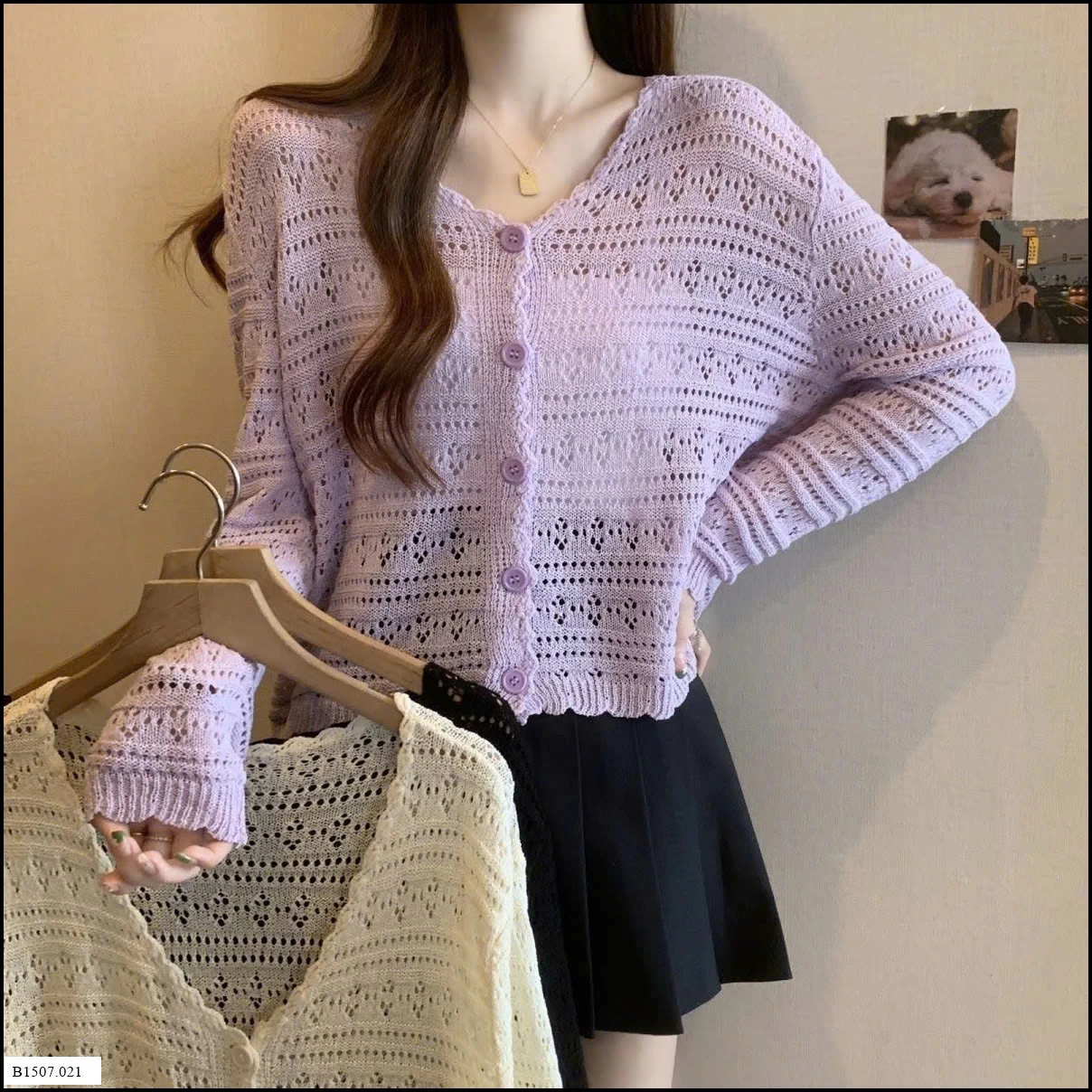 Áo khoác len mỏng dáng ngắn  Sỉ giá 65k