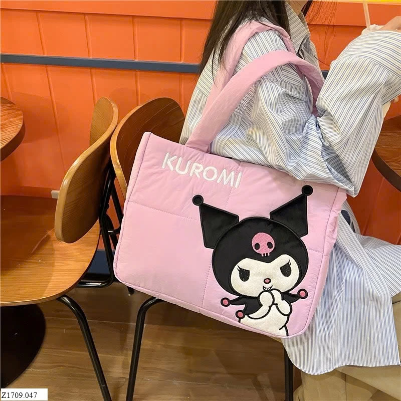 Túi xách Sanrio, kuromi Gía sỉ Mẫu 1-4: size nhỏ 56k/1c  Mẫu 5-8: size to 86k/1c