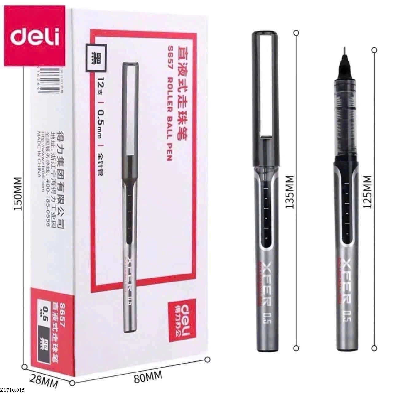 HỘP BÚT GỒM 12 BÚT NƯỚC DELI 0.5MM   Sỉ 49k/h