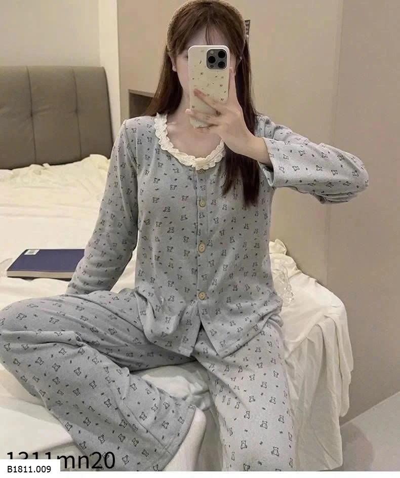 BỘ NGỦ MẶC NHÀ CỔ REN KÈM BRA NỮ   Giá sỉ 220k