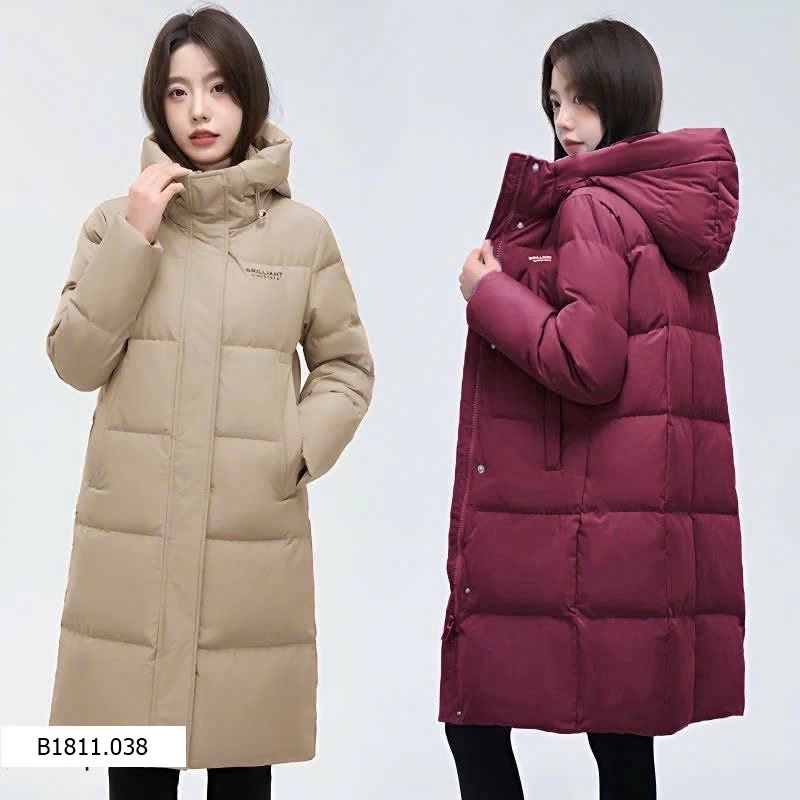 ÁO PHAO DÁNG DÀI CHO NỮ CÓ MŨ Giá sỉ 310k