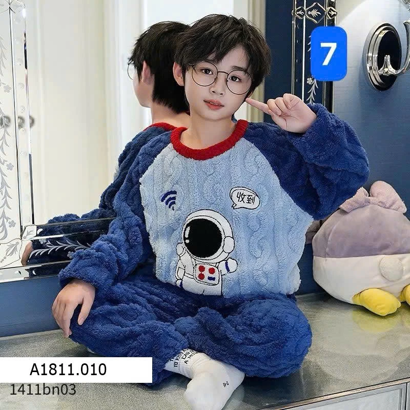 BỘ NỈ BÔNG BÉ TRAI SIÊU ẤM Giá sỉ Sz bé :10-16 170k - Sz đại: S- XL 190k