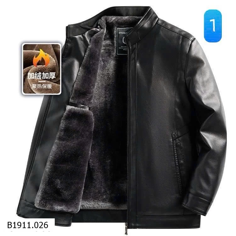 ÁO KHOÁC DA LÓT LÔNG CHO NAM Giá sỉ 175k