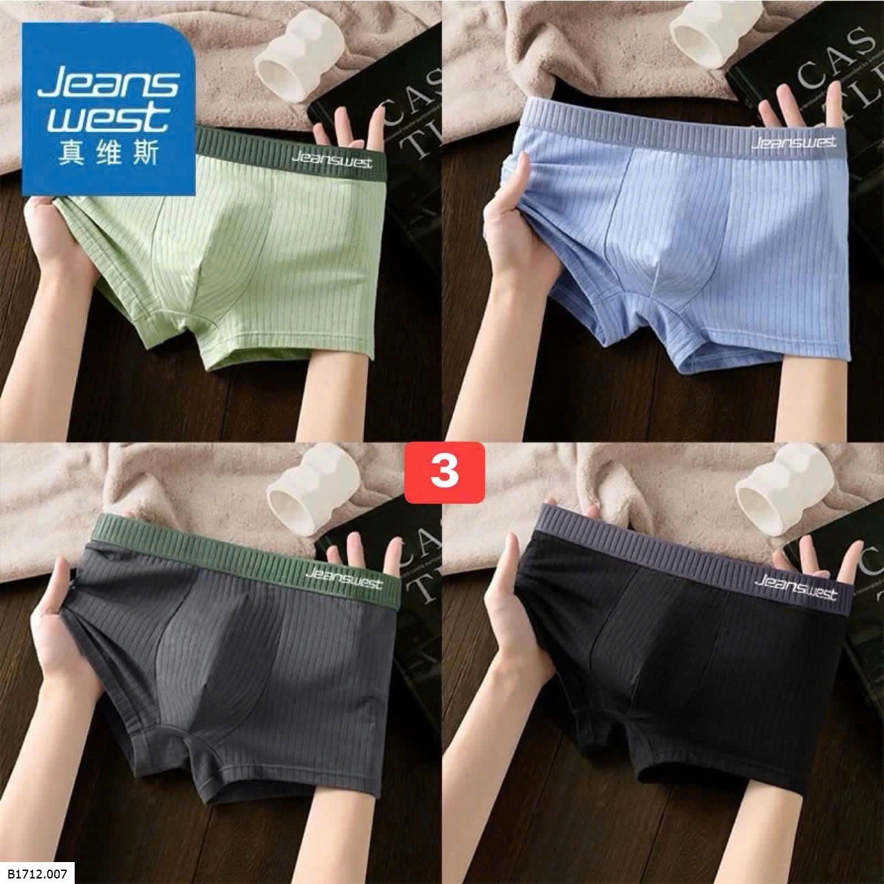 SET 4 QUẦN LÓT NAM JEANSWEST Giá sỉ 140k