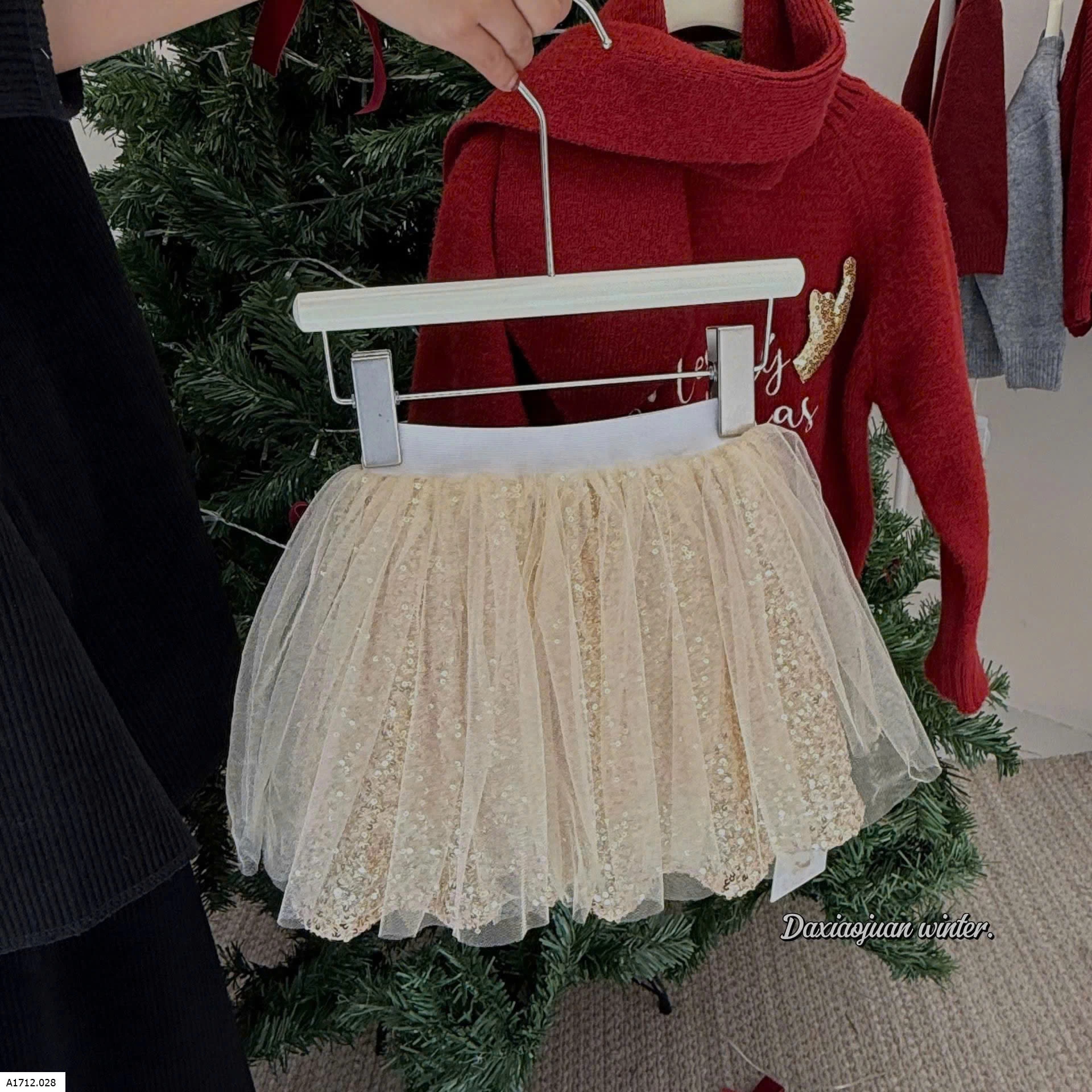 CHÂN VÁY BLING PHỐI VOAN BG Giá sỉ 208k