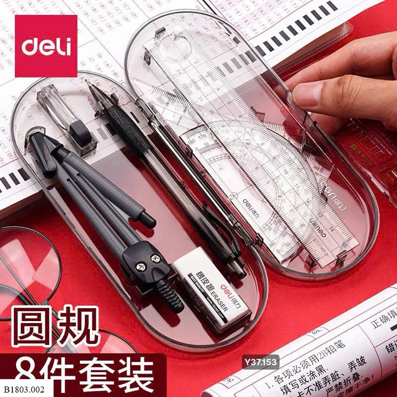 Set dụng cụ học tập hãng Deli    Sỉ 45k