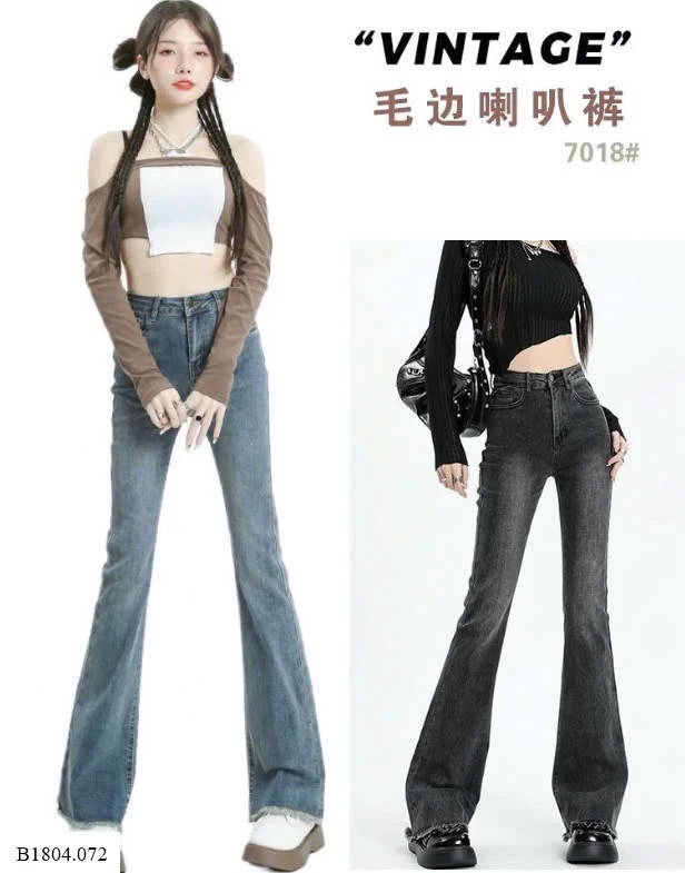 QUẦN JEAN ỐNG LOE NỮ TUA GẤU  Sỉ 132k
