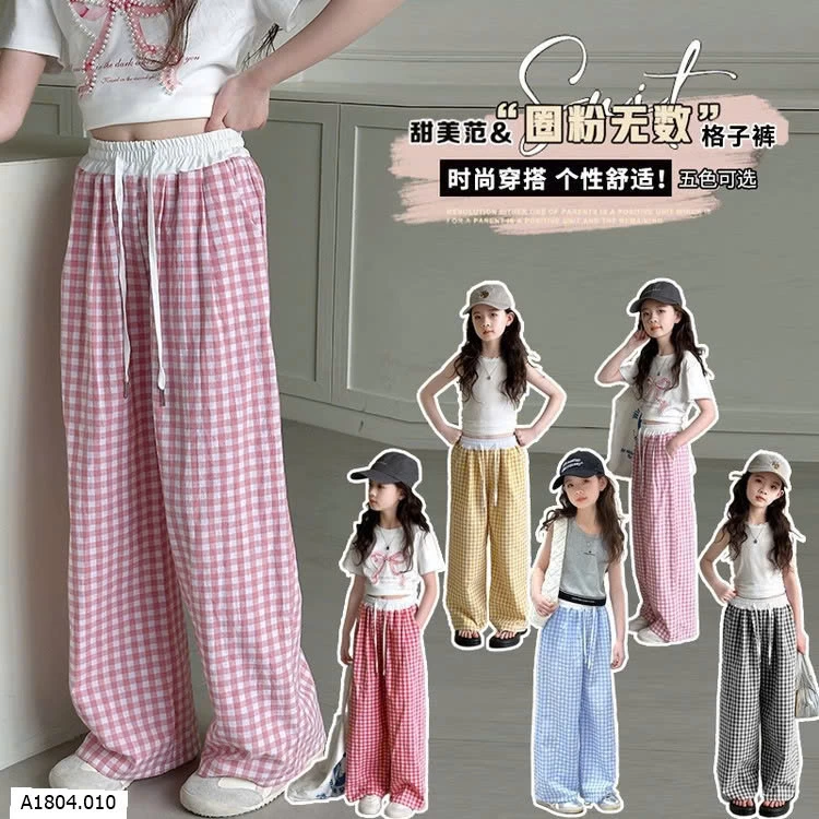  QUẦN ỐNG RỘNG KẺ CARO  Sỉ 106k 