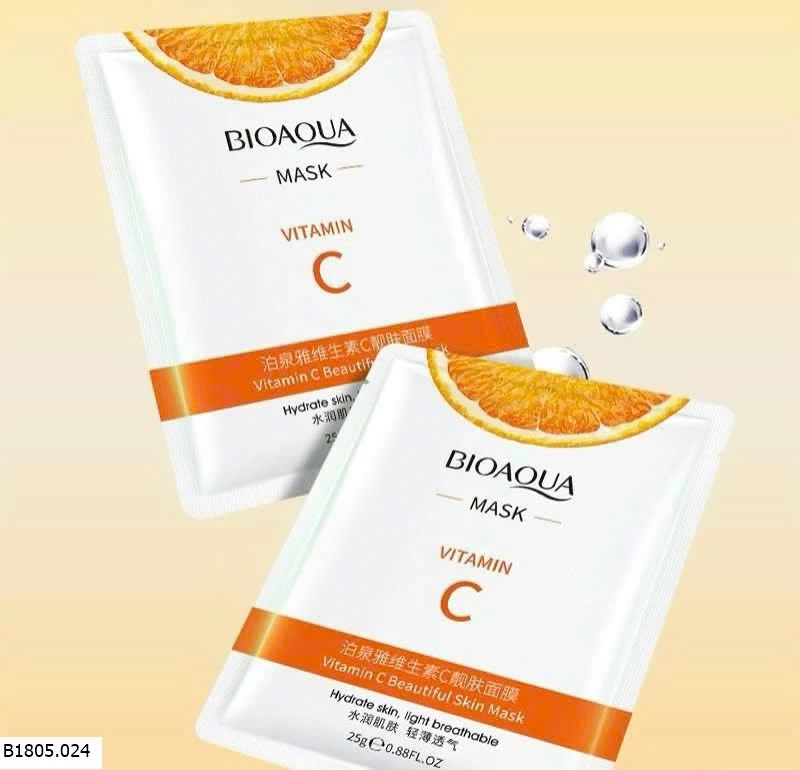 MẶT NẠ VITAMIN C BIOAQUA Sỉ 65k/1 set 20 miếng