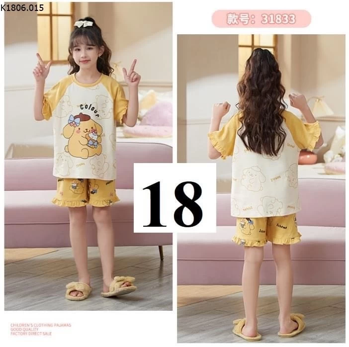 Bộ cotton cute cho BG. Sỉ Sz bé : 8-16  sỉ 140k - Sz đại: S- XL sỉ 160k