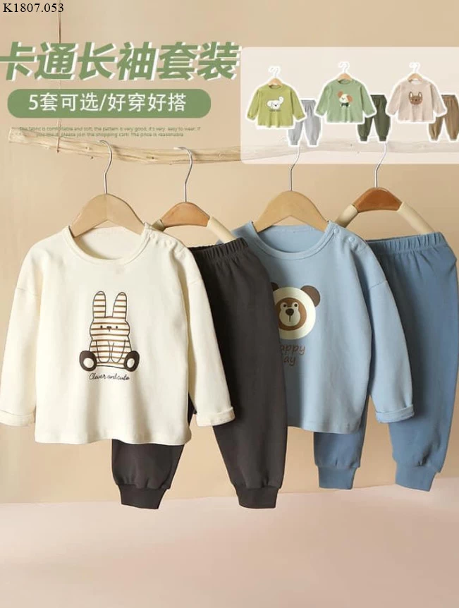 BỘ DÀI TAY BÉ CUTE PANDA'S Si 110k