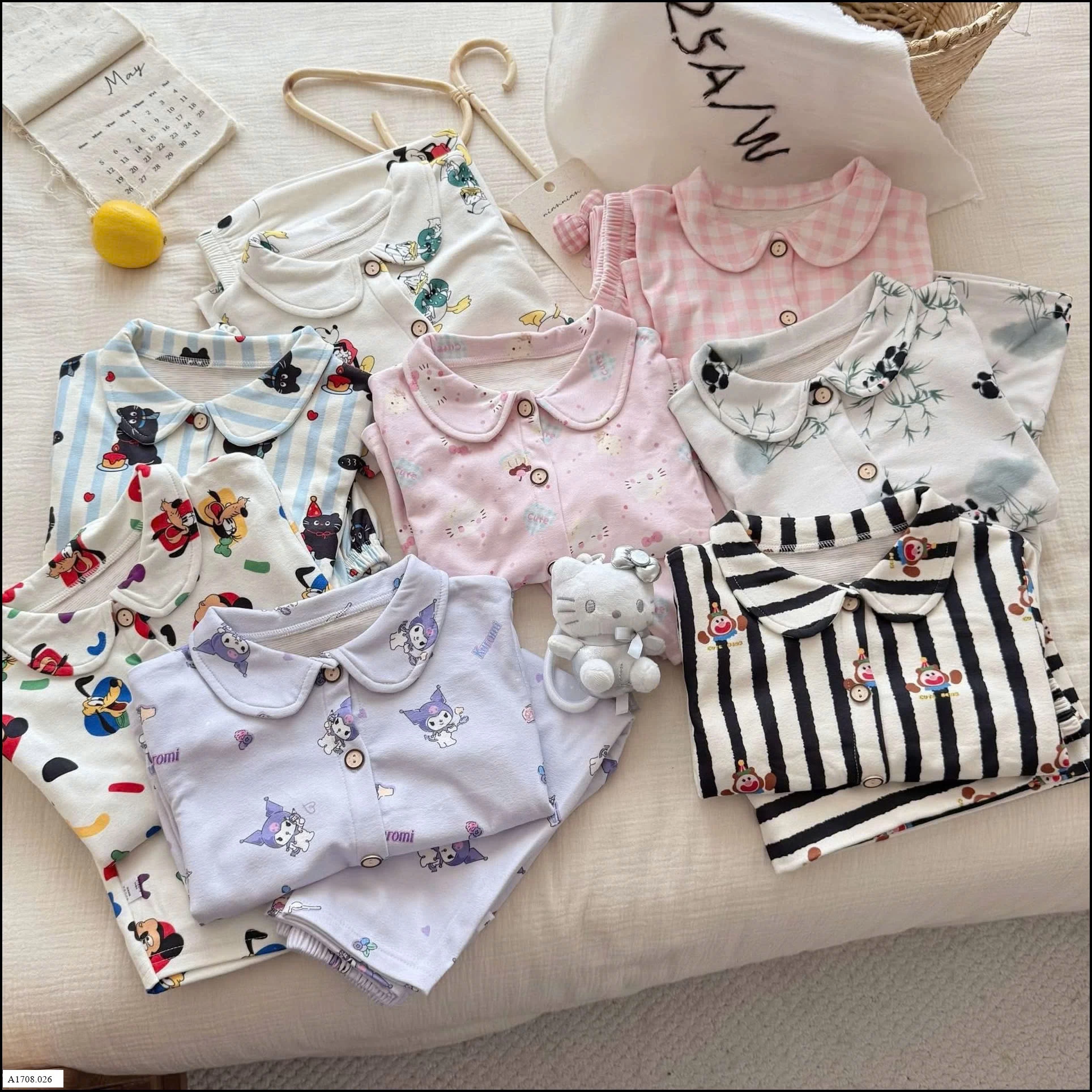 SET PIJAMA CỔ TRÒN QCCC Giá sỉ 80-120   100k 130-160   123k