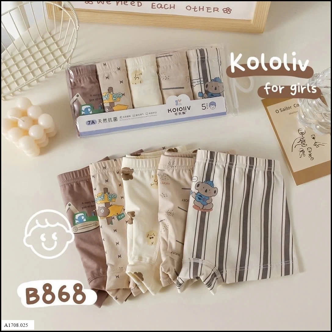  Combo 5 c Quần chip kháng khuẩn bé trai Giá sỉ  127k/1 set
