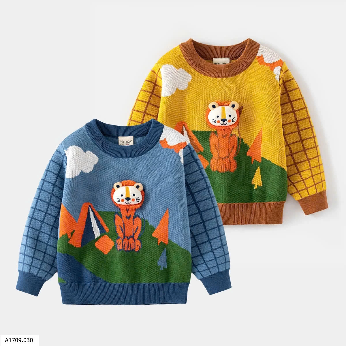 ÁO LEN SƯ TỬ #WELL..KIDS   Giá sỉ 139k