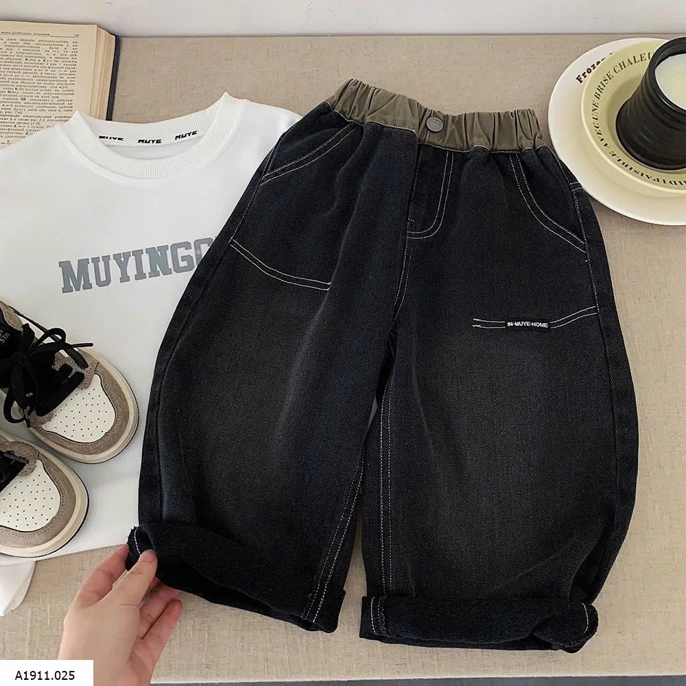 QUẦN JEAN CẠP CHUN ỐNG RỘNG Giá sỉ 147k