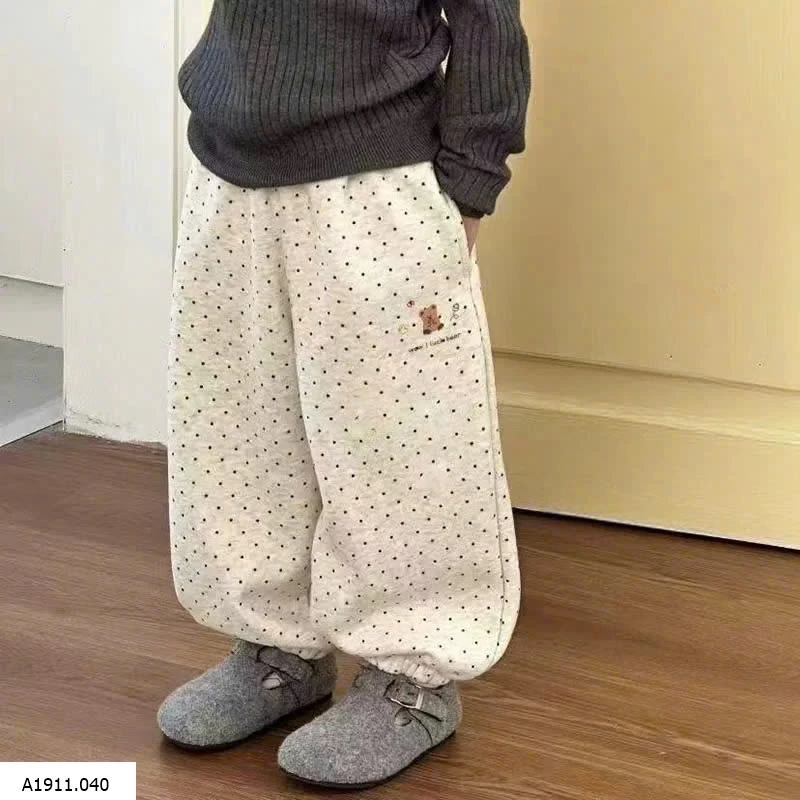 QUẦN NỈ GẤU CHẤM BI  Giá sỉ 131k