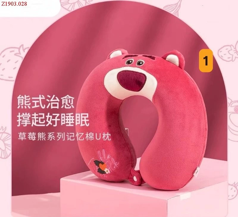 GỐI CHỮ U GẤU LOTSO HỒNG Sỉ 70k/c