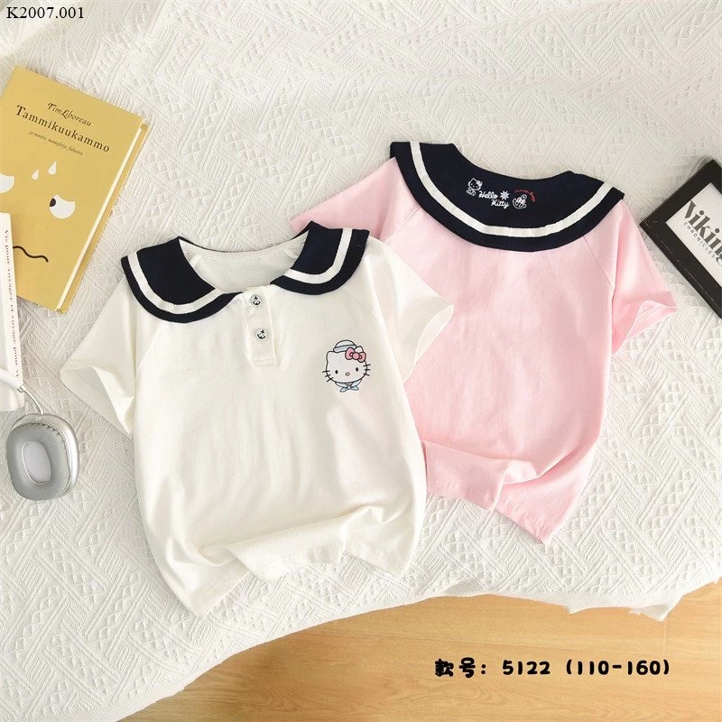  ÁO POLO HELLO KITTY CHO BÉ GÁI Sỉ 130k