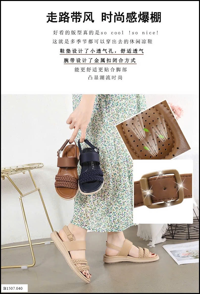 DÉP SANDAL QUAI ĐAN NỮ Sỉ giá 191k