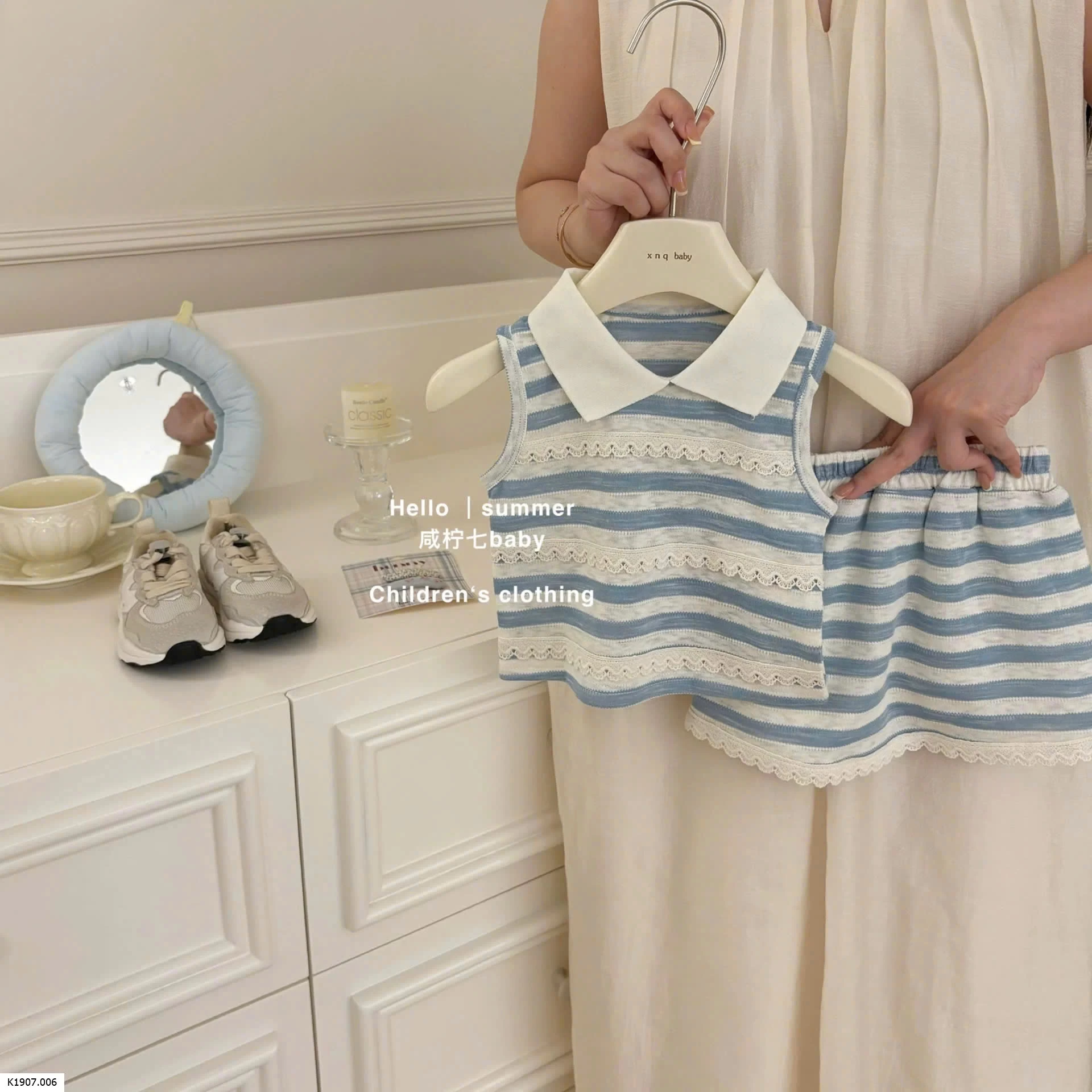 SET KẺ SÁT NÁCH PHỐI REN CHO BÉ GÁI        Sỉ 210k